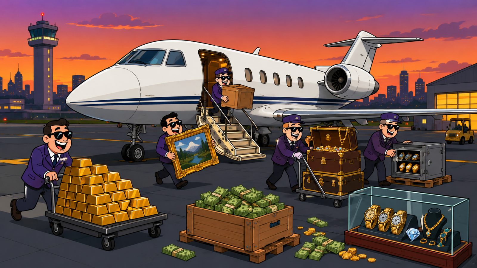 The Strategic Use of Empty Private Jets for Asset Transport